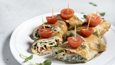 Omlety ziołowe z warzywami