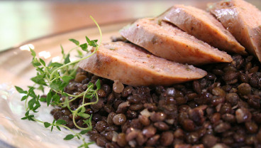 Kiełbaski z soczewicą