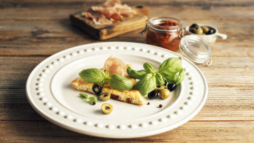 Frittata con pomodori secchi e olive